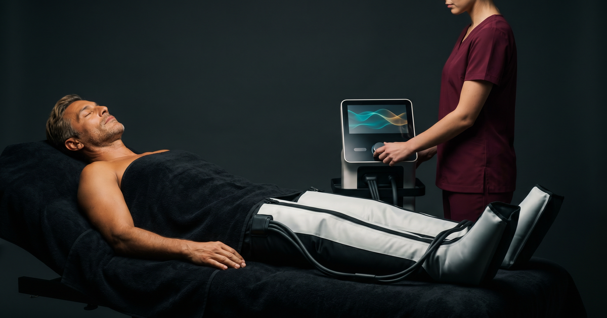 Presoterapia para hombres: piernas cansadas, drenaje y ligereza